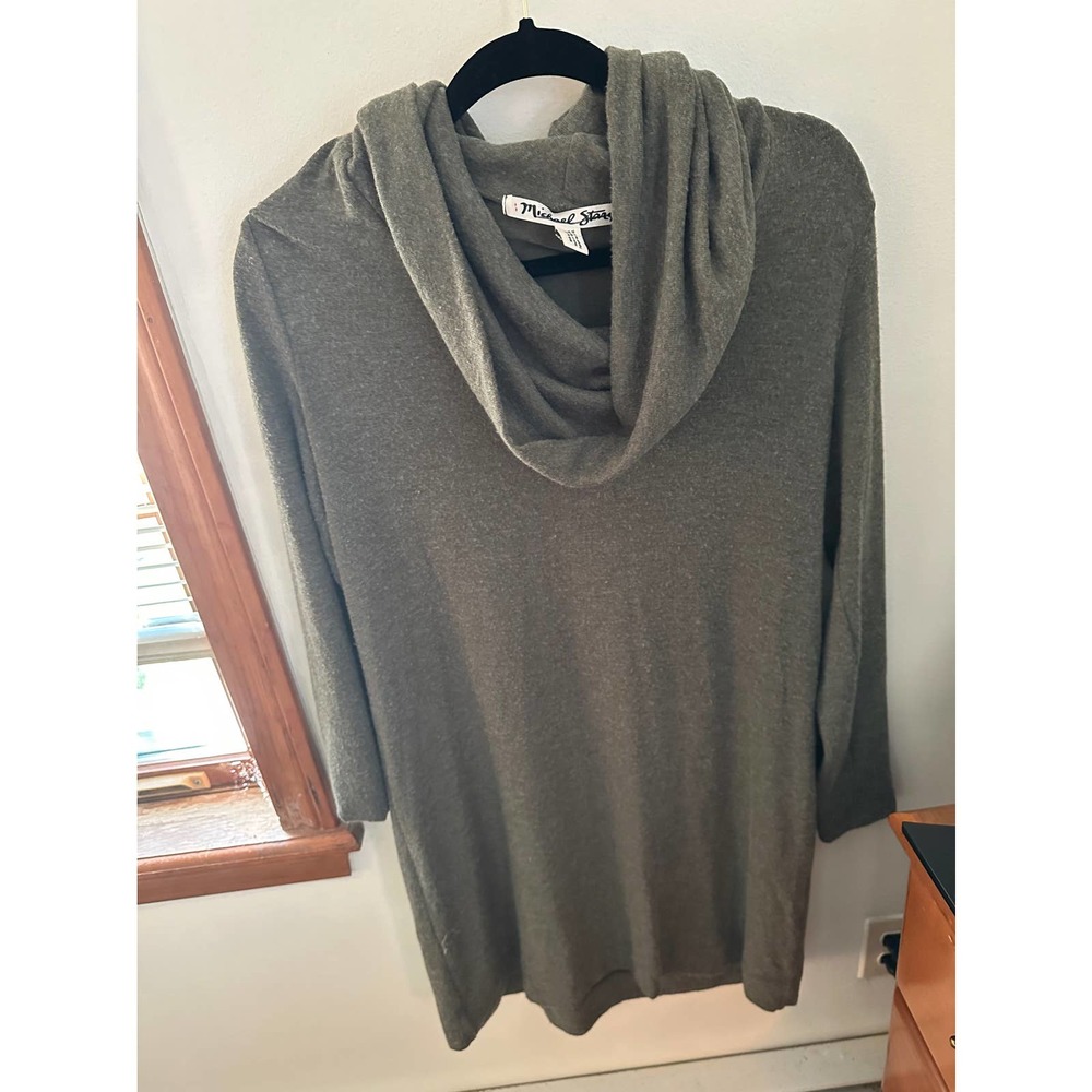 Michael stars cowl neck turtleneck sweater dress size L